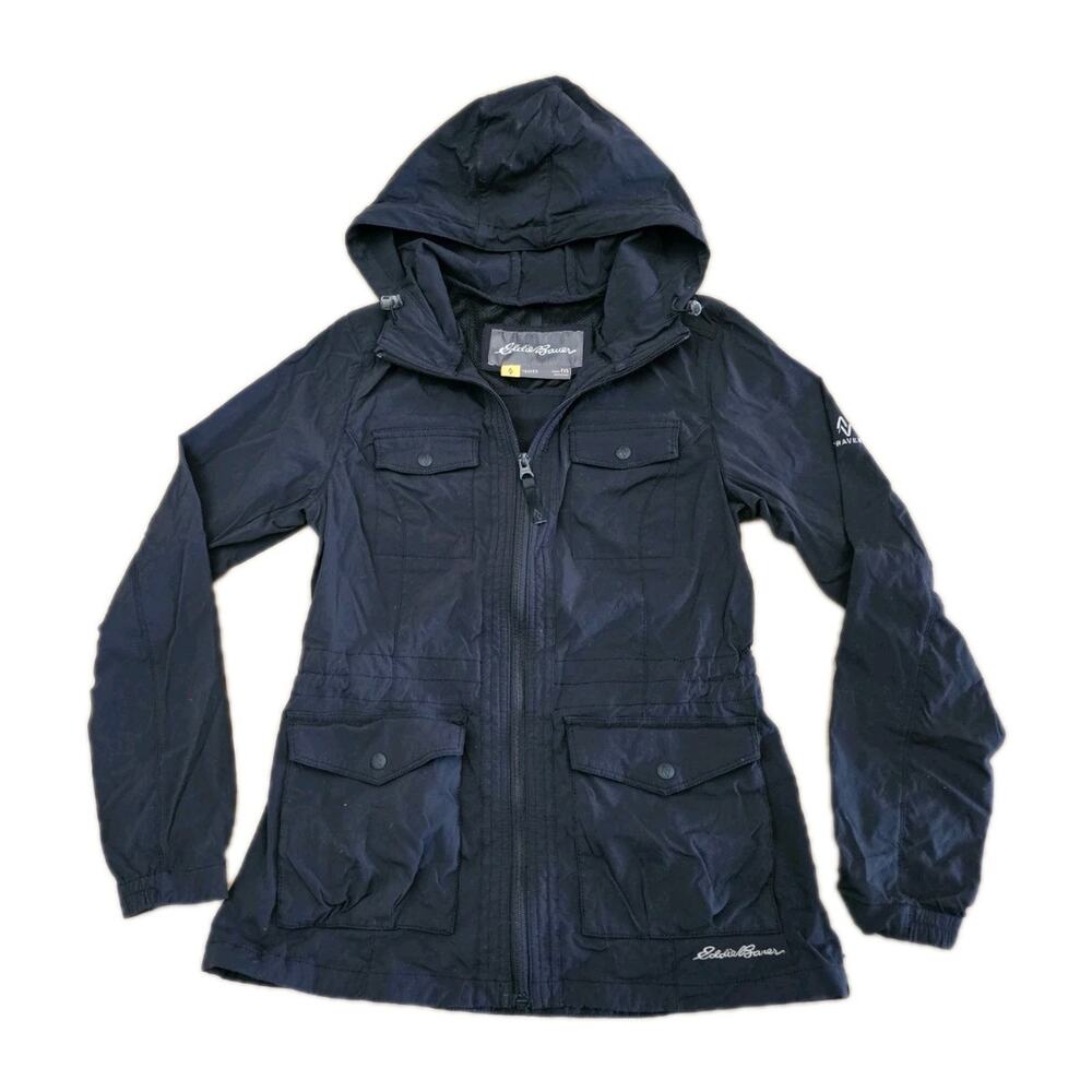 Eddie Bauer Women's Hoodie Full Zip Jacket Travex Black Size XS